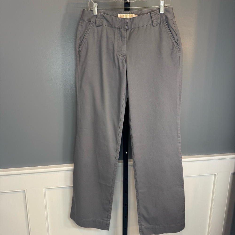 J.Crew City Fit Classic Twill Chino Pants Gray Tall 6 NWT 35” Inseam‎
